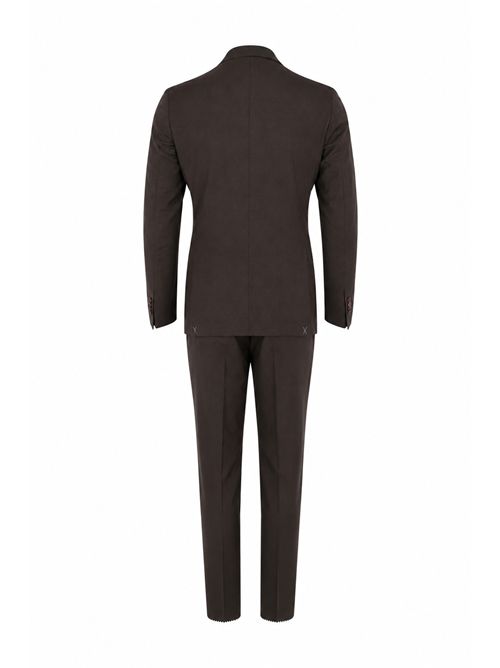 Abito monopetto in misto lana e mohair drop 7 reg Marrone Cc Corneliani | 27NZ45 2764135 7R030